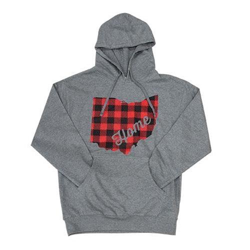 Ohio Buffalo Check Sweatshirt Gunmetal Heather Large - The Fox Decor