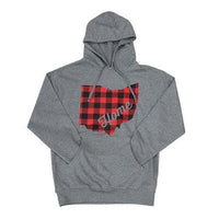 Ohio Buffalo Check Sweatshirt Gunmetal Heather Small - The Fox Decor