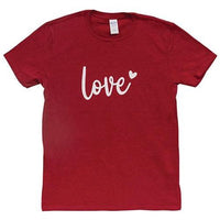 Love Heart T-Shirt Antique Cherry Red XXL - The Fox Decor