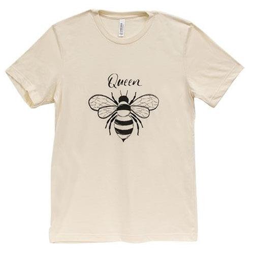 Queen Bee T-Shirt Heather Natural Medium - The Fox Decor