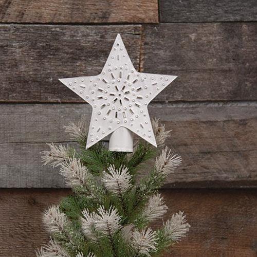 Whitewashed Star Tree Topper 5 - The Fox Decor