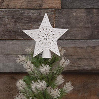 Whitewashed Star Tree Topper 5 - The Fox Decor