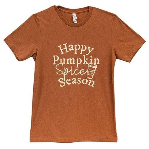 Happy Pumpkin Spice Season T-Shirt Heather Autumn Small - The Fox Decor