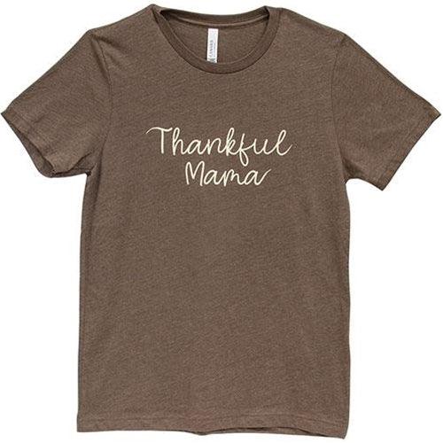 Thankful Mama T-Shirt Heather Brown Small - The Fox Decor