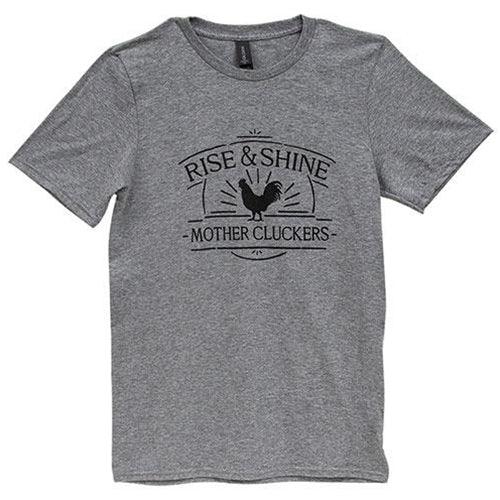 Rise & Shine Mother Cluckers T-Shirt Heather Graphite XXL - The Fox Decor