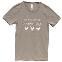 Lovin That Simple Life T-Shirt Heather Stone Large - The Fox Decor