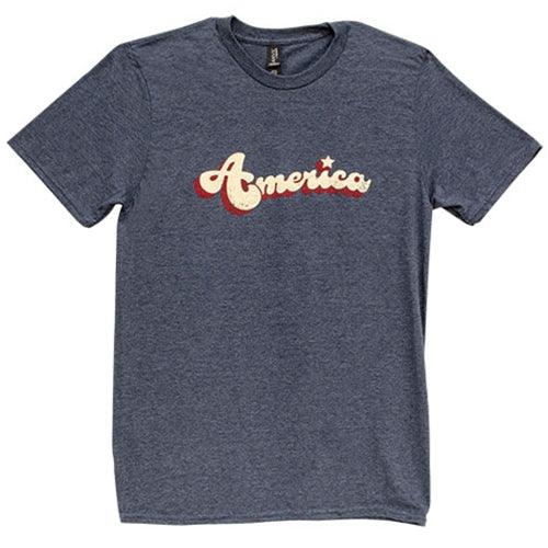 Vintage America T-Shirt Heather Navy Small - The Fox Decor