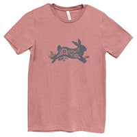 Bunny Floral T-Shirt Heather Mauve Medium - The Fox Decor