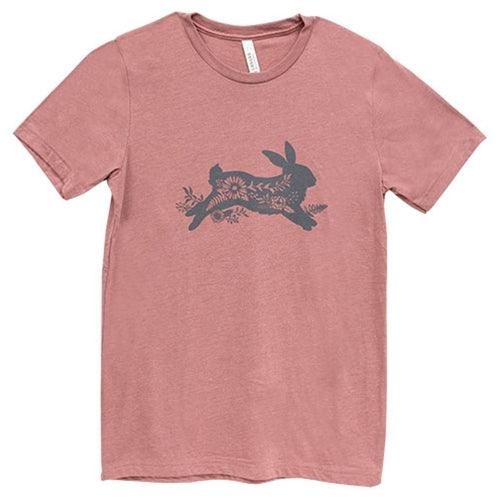 Bunny Floral T-Shirt Heather Mauve XXL - The Fox Decor