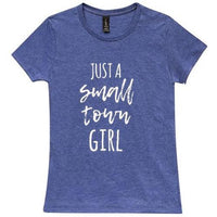 Small Town Girl T-Shirt Heather Blue Small - The Fox Decor