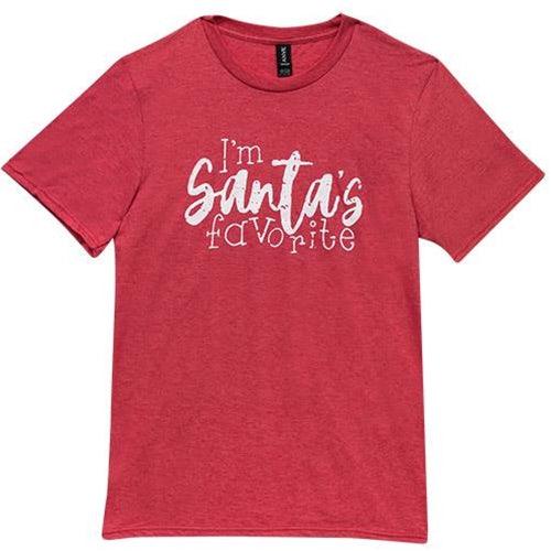 I'm Santa's Favorite T-Shirt Heather Red Small - The Fox Decor