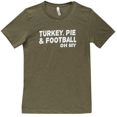 Turkey Pie & Football T-Shirt Heather City Green XXL - The Fox Decor