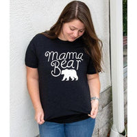 Mama Bear T-Shirt Black Heather XL - The Fox Decor