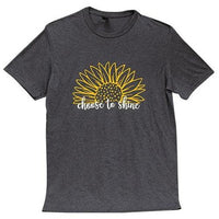 Choose To Shine Sunflower T-Shirt Large - The Fox Decor