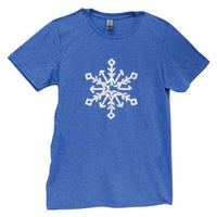 Snowflake T-Shirt Heather Royal Small - The Fox Decor
