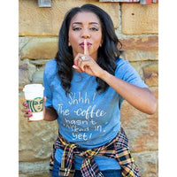 Coffee Hasn't Kicked in T-Shirt Heather Indigo Medium - The Fox Decor