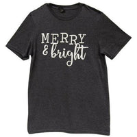 Merry & Bright T-Shirt (White Ink) Small - The Fox Decor
