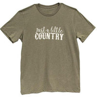 Just a Little Country T-Shirt Heather Olive XL - The Fox Decor