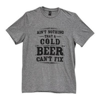 Ain't Nothing That A Cold Beer Can't Fix T-Shirt Heather Graphite Small - The Fox Decor