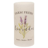 Farm Fresh Lavender LED Pillar 3x6 - The Fox Decor