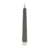 Black & White Chevron LED Taper 75H - The Fox Decor