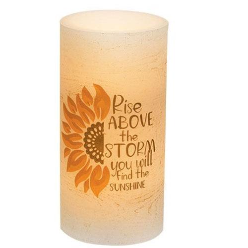 Sunflower LED PIllar 3x6 3 Asstd - The Fox Decor