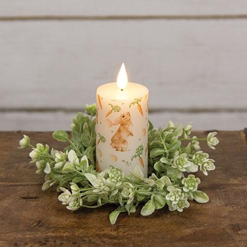 White Carrot Top LED Timer Pillar 2 x 4 - The Fox Decor