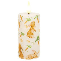 White Carrot Top LED Timer Pillar 2 x 4 - The Fox Decor