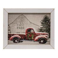 Tree Farm Print White Wash Frame - The Fox Decor