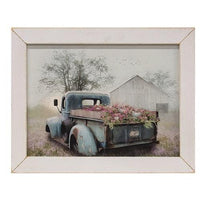Misty Morning Delivery Print 12 x 16 White Wash Frame - The Fox Decor