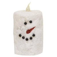Snowman Votive Timer Pillar 2 x 3 - The Fox Decor
