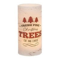Fresh Pine Christmas Trees Timer Pillar - The Fox Decor