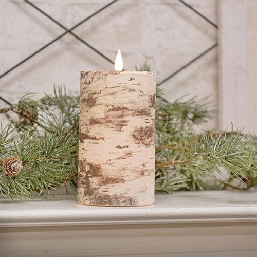 Birch Look LED Votive Candle - 2 x 4 in - The Fox Decor