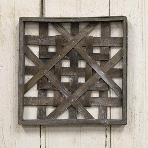 Graywash Square Woven Frame 12 - The Fox Decor