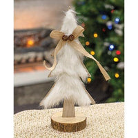 Fuzzy Christmas Tree On Base - The Fox Decor