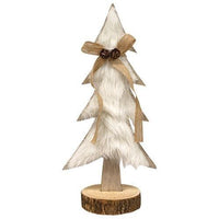 Fuzzy Christmas Tree On Base - The Fox Decor