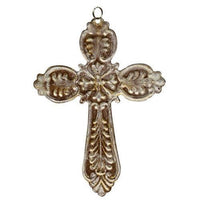 Antiqued Rusty Cross Ornament - The Fox Decor