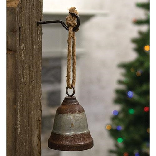 Distressed Rusty Metal Bell Ornament - The Fox Decor