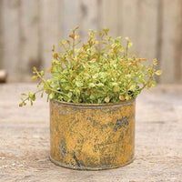 Distressed Gold Round Bucket - The Fox Decor