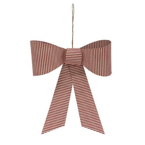 Red & White Striped Hanging Bow - The Fox Decor