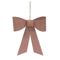 Red & White Striped Hanging Bow - The Fox Decor