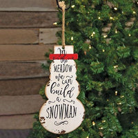 Distressed Metal In the Meadow Snowman Hanger - The Fox Decor