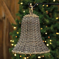 Graywash Basketweave Bell - The Fox Decor