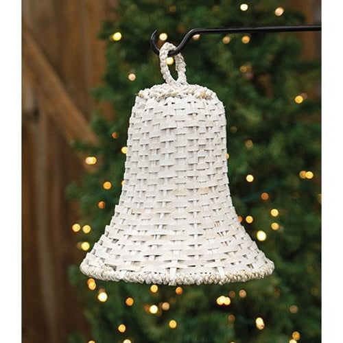 White Basketweave Bell - The Fox Decor