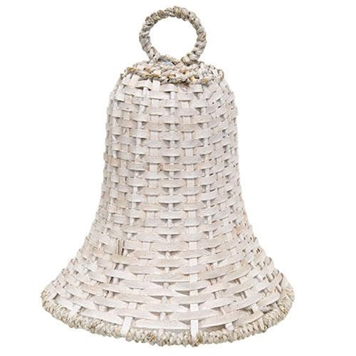 White Basketweave Bell - The Fox Decor