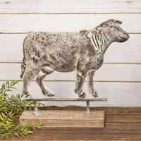 Metal Cow on Stand - The Fox Decor