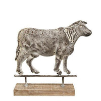 Metal Cow on Stand - The Fox Decor