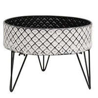 2 Set Short Metal Boho Buckets on Stands - The Fox Decor