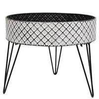 2 Set Short Metal Boho Buckets on Stands - The Fox Decor