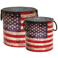 2 Set Americana Buckets - The Fox Decor